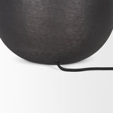 Sadiyah Black/Beige Brushed Metal Table Lamp