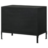 Sadler Matte Black 2-drawer Metal Accent Storage Cabinet - Ornate Home