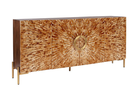 Safari Brown/Gold Bone İnlay Sideboard - Ornate Home