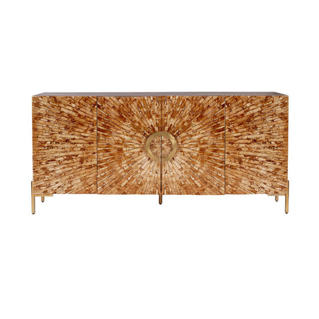 Safari Brown/Gold Bone İnlay Sideboard - Ornate Home