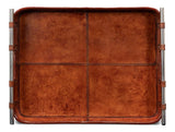 Safari Brown Leather Tray - Ornate Home