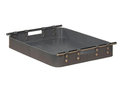 Safari Grey Leather Tray - Ornate Home