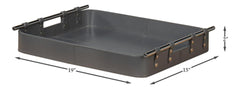 Safari Grey Leather Tray - Ornate Home