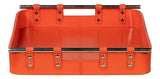 Safari Orange Leather Tray - Ornate Home