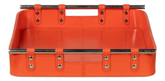 Safari Orange Leather Tray - Ornate Home