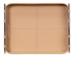 Safari Tan Leather Tray - Ornate Home