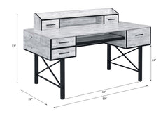 Safea Antique White Computer Desk - Ornate Home