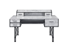 Safea Antique White Computer Desk - Ornate Home