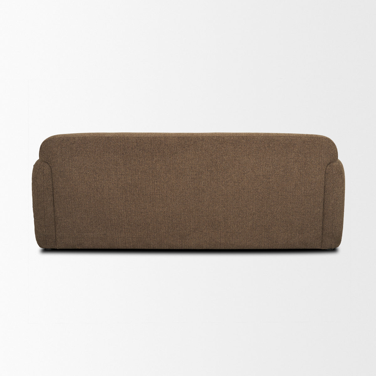 Saga Brown Textured Plush Fabric 3 Seater Sofa