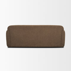 Saga Brown Textured Plush Fabric 3 Seater Sofa - Ornate Home