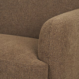 Saga Brown Textured Plush Fabric 3 Seater Sofa
