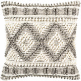 Sagamore Cream Trellis Wool&Cotton Throw Pillow - Ornate Home