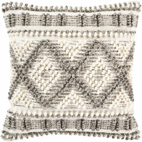 Sagamore Cream Trellis Wool&Cotton Throw Pillow - Ornate Home