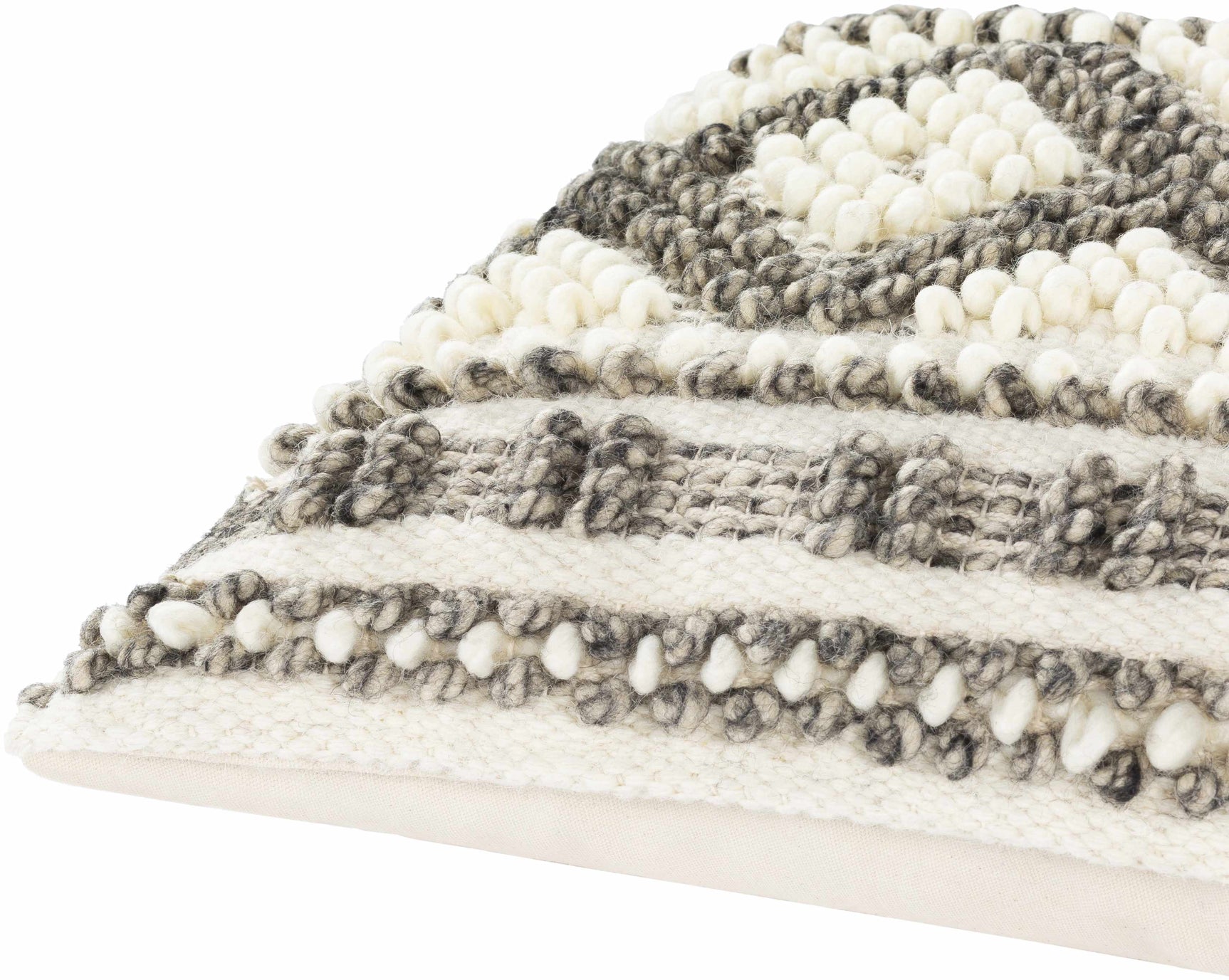 Sagamore Cream Trellis Wool&Cotton Throw Pillow - Ornate Home