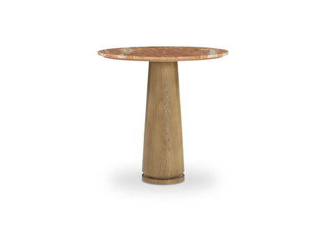 Sage Alicante Red Marble/Dark Brown Cafe Table - Ornate Home