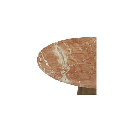 Sage Alicante Red Marble/Dark Brown Cafe Table - Ornate Home