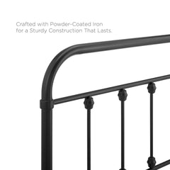 Sage Black Metal King Headboard - Ornate Home