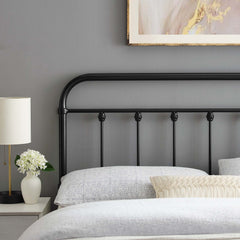 Sage Black Metal Twin Headboard - Ornate Home