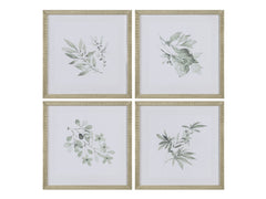 Sage Foliage Greem/White Print - Ornate Home