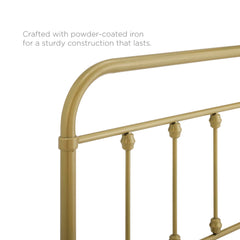 Sage Gold Metal King Headboard - Ornate Home