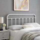 Sage White Metal Full Headboard - Ornate Home