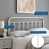 Sage White Metal Full Headboard - Ornate Home