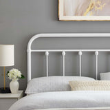 Sage White Metal Twin Headboard - Ornate Home