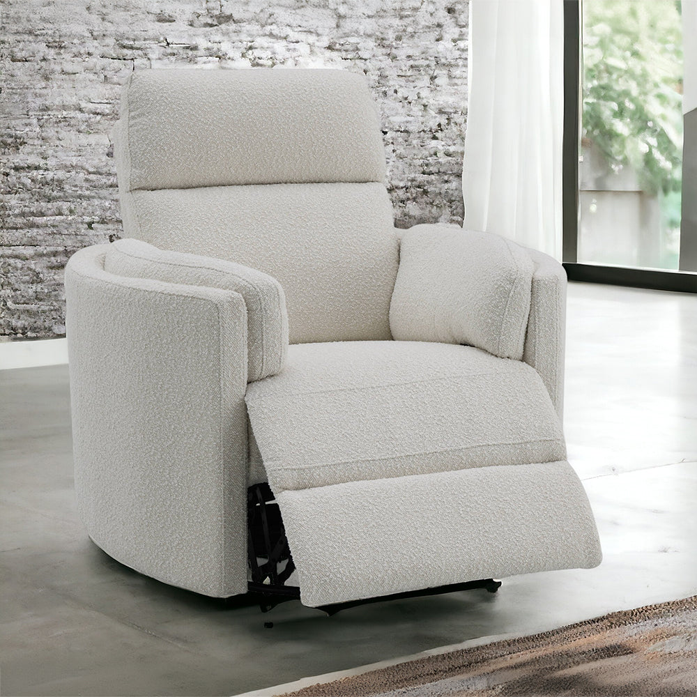 Sagen Beige Glider Recliner W/Swivel - Ornate Home