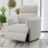 Sagen Beige Glider Recliner W/Swivel - Ornate Home