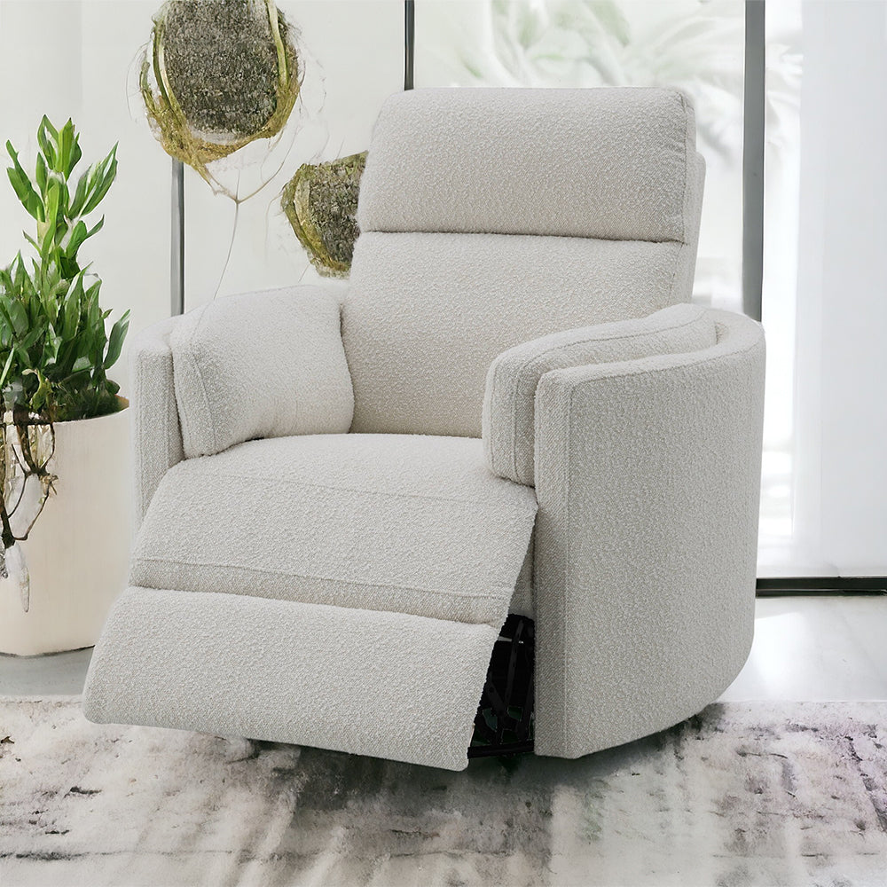 Sagen Beige Glider Recliner W/Swivel - Ornate Home