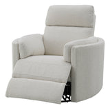 Sagen Beige Glider Recliner W/Swivel - Ornate Home