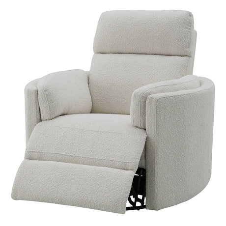 Sagen Beige Glider Recliner W/Swivel - Ornate Home