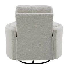 Sagen Beige Glider Recliner W/Swivel - Ornate Home