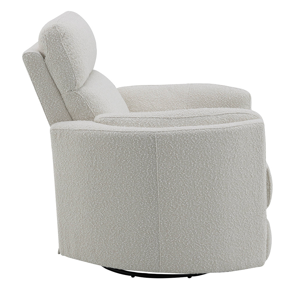 Sagen Beige Glider Recliner W/Swivel - Ornate Home