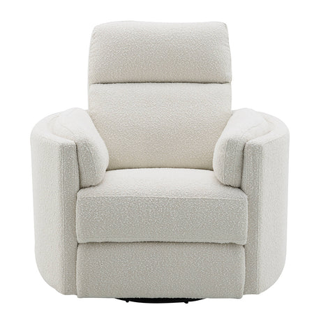 Sagen Beige Glider Recliner W/Swivel - Ornate Home