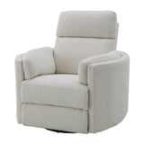 Sagen Beige Glider Recliner W/Swivel - Ornate Home