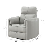 Sagen Gray Glider Recliner - Ornate Home