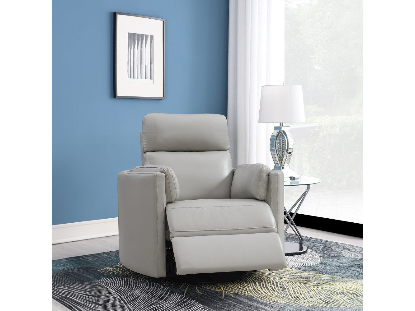 Sagen Gray Glider Recliner - Ornate Home