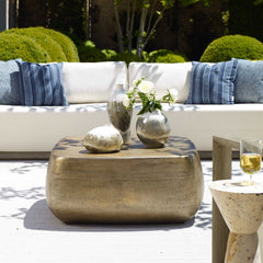Saguaro Brass Indoor-Outdoor Coffee Table - Ornate Home