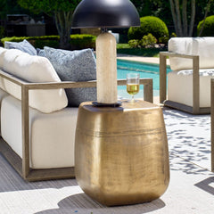 Saguaro Brass Indoor-Outdoor Side Table - Ornate Home