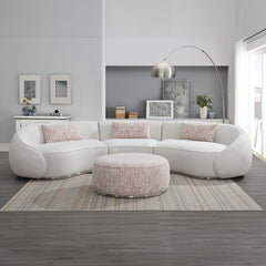 Sahara Beige Sectional Sofa W/3 Pillows - Ornate Home