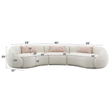 Sahara Beige Sectional Sofa W/3 Pillows - Ornate Home