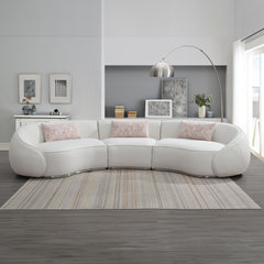 Sahara Beige Sectional Sofa W/3 Pillows - Ornate Home