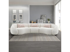 Sahara Beige Sectional Sofa W/3 Pillows - Ornate Home