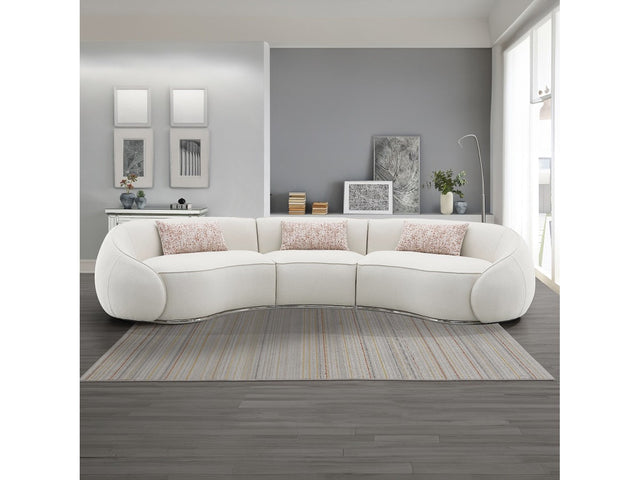 Sahara Beige Sectional Sofa W/3 Pillows - Ornate Home