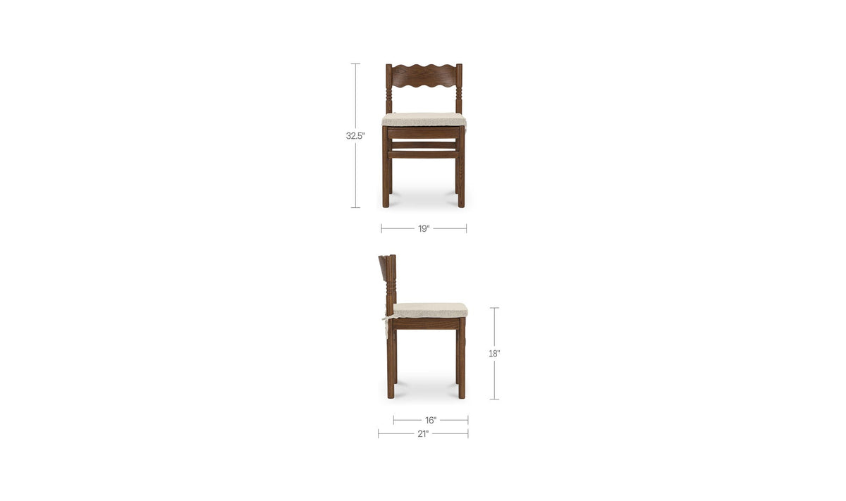 Sai Brown Dining Chair Light (Set of 2) - Ornate Home