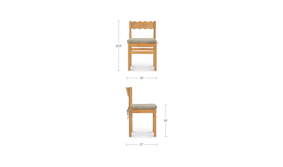 Sai Natural Dining Chair (Set of 2) - Ornate Home