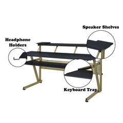 Saida Black Music Desk - Ornate Home