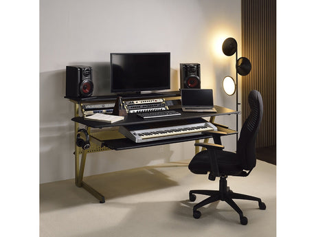 Saida Black Music Desk - Ornate Home