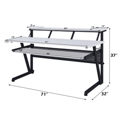 Saida White Music Desk - Ornate Home